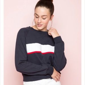 brandy melville navy blue sweatshirt